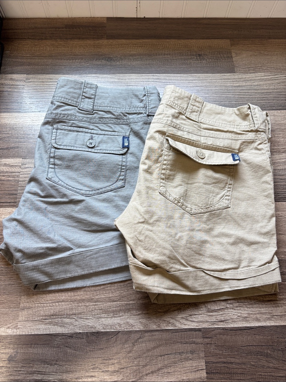 2 The North Face Gray Hiking Cargo Shorts